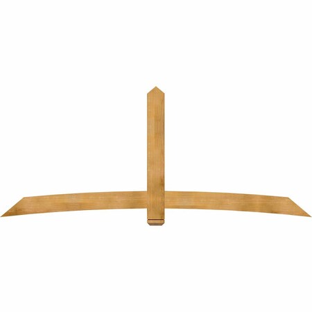 Ekena Millwork Bellingham Rough Sawn Timber Gable Bracket, Western Red Cedar, 108"W x 45"H x 2"D x 6"F, 10/12 Pitch GBW108X45X0206BEL00RWR